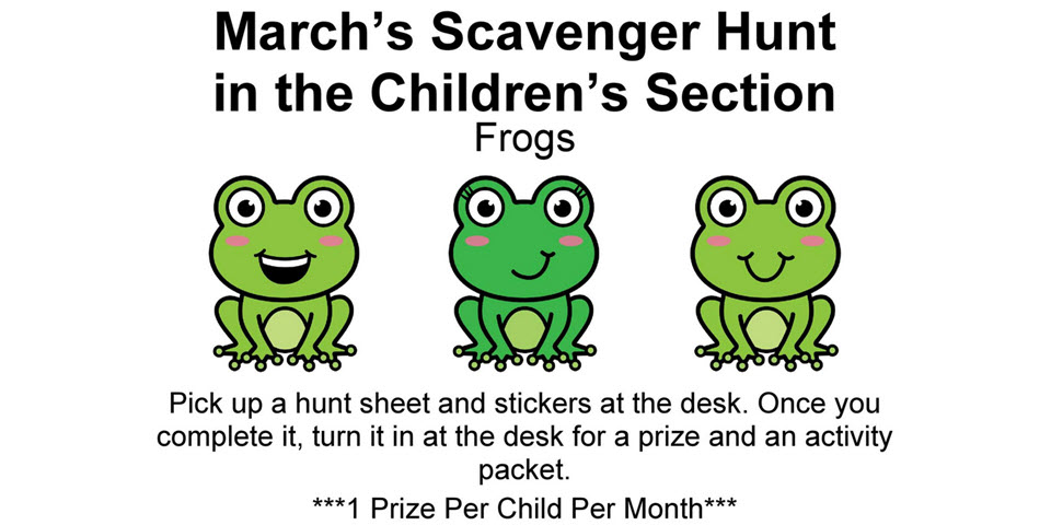 March Scavenger Hunt at the Library