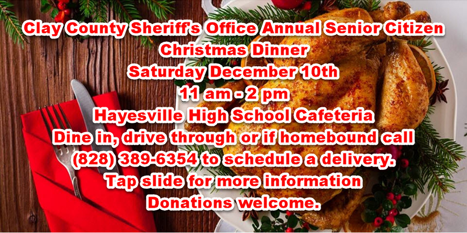 Sheriff's Annual Senior Christmas Dinner