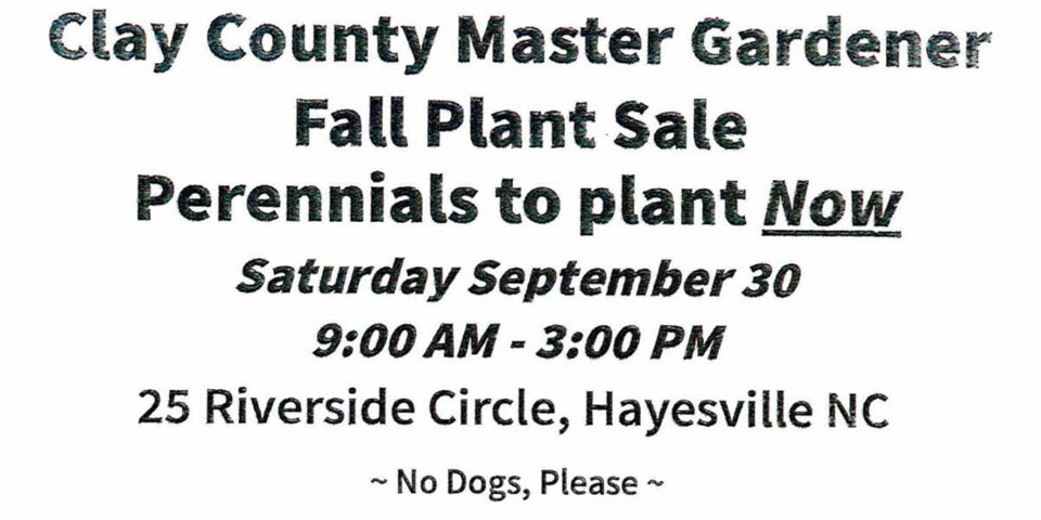 Master Gardener Fall Plant Sale 